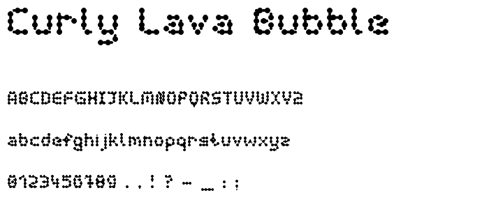 curly lava bubble font